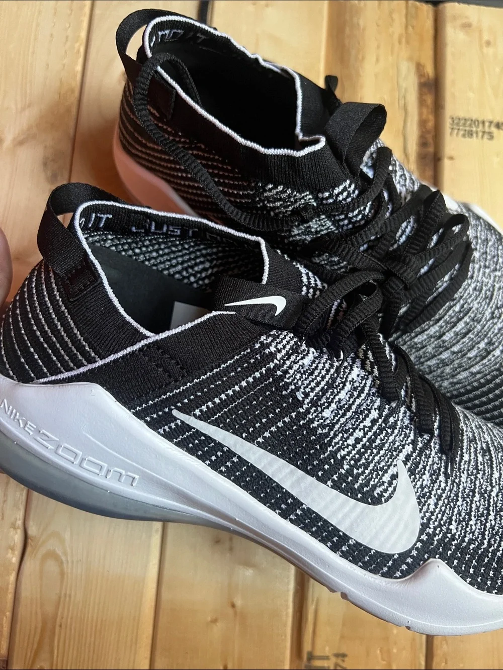 Nike Black & White Knit Training Sneakers